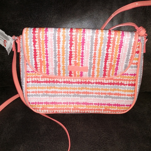 VERA BRADLEY - CONFETTI STRIPE - LEATHER CROSSBODY - Picture 2 of 7